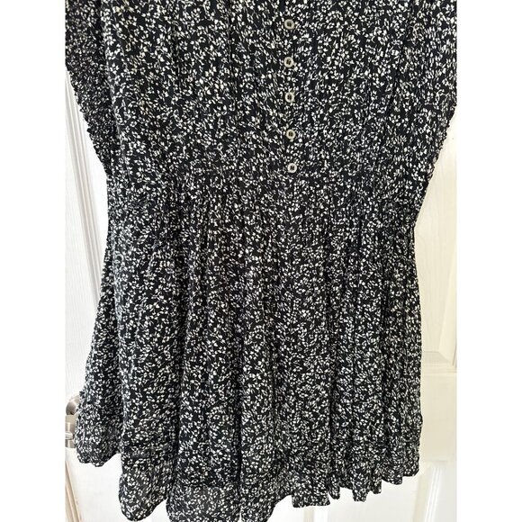 Free People One Fine Day Floral Babydoll Swing Mini Dress Size Medium - Picture 8 of 14